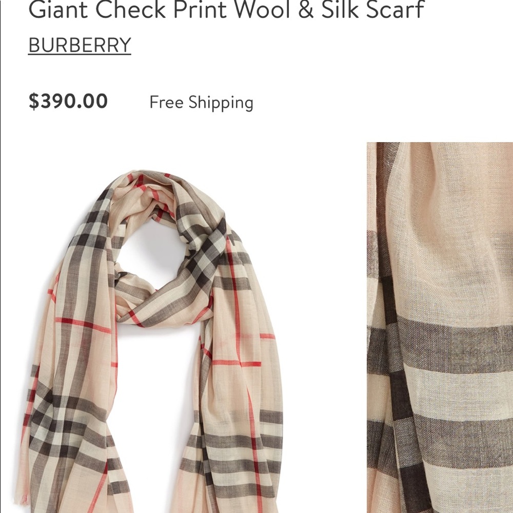 Burberry wool/silk scarf